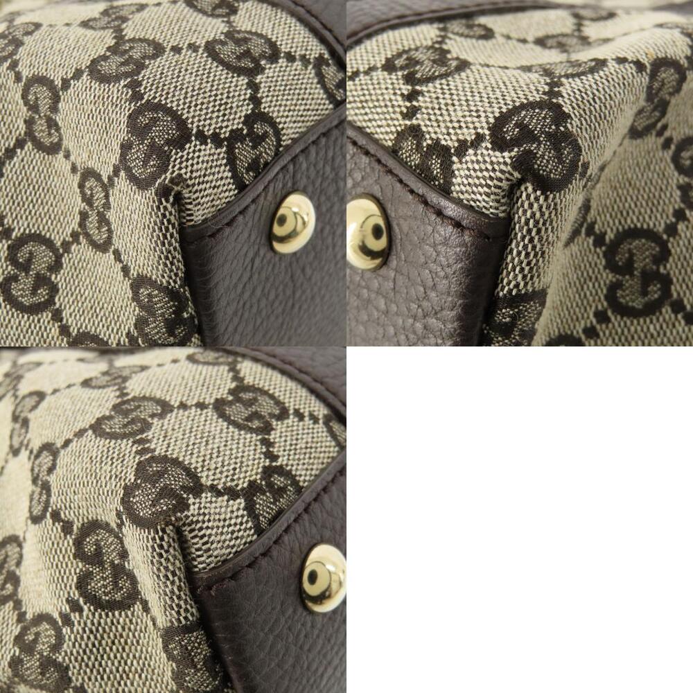 Gucci GG Canvas Abbey tote brown leather - Picture 10 of 11
